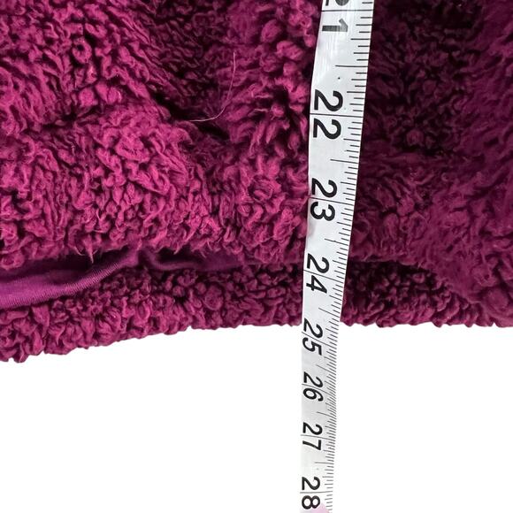 Free People Nantucket Fleece Pullover L Acai Half Zip Cozy Chic Jacket Outdoors - Picture 11 of 16